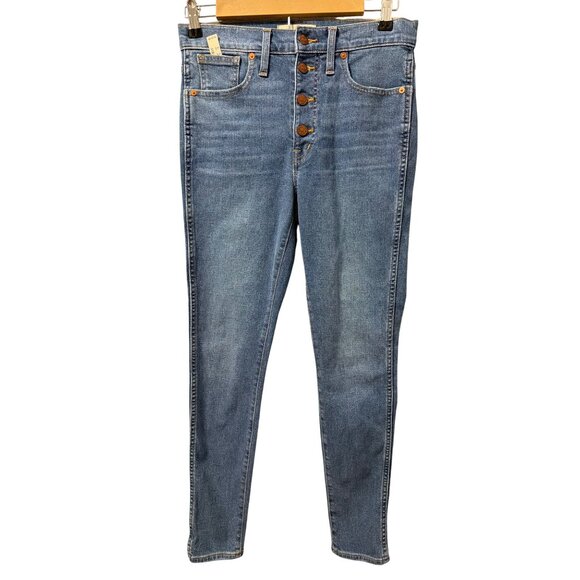 Madewell 10" High-Rise Skinny Jeans In Tencel Denim With Magic Pockets Button Fl - Picture 8 of 12